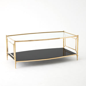 Global Views Camber Cocktail Table-Brass