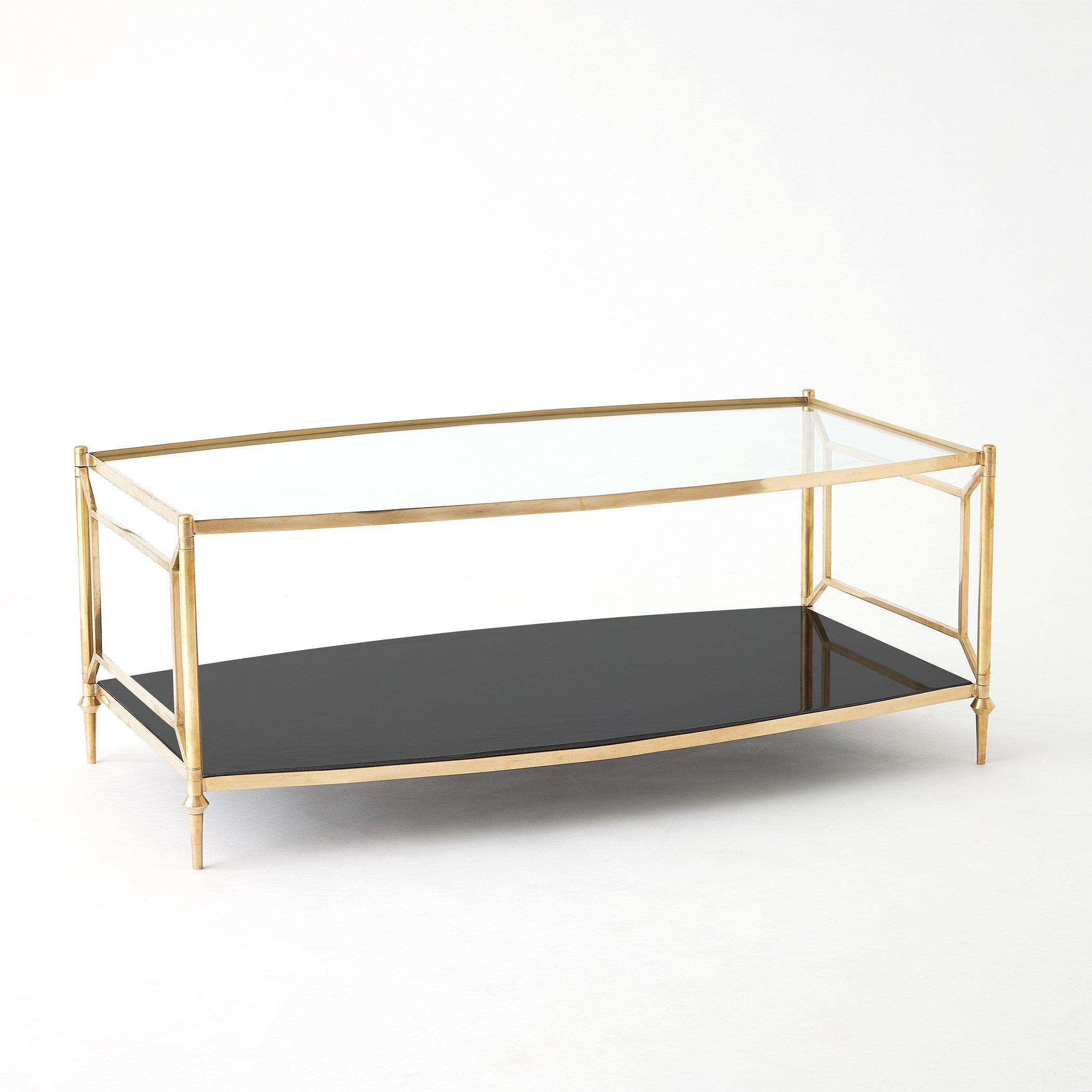Global Views Camber Cocktail Table-Brass