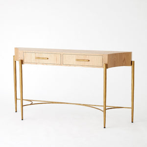 Global Views Breakfront Console-Natural/Gold