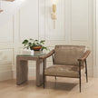 Global Views Posh Parchment Suede Side Table