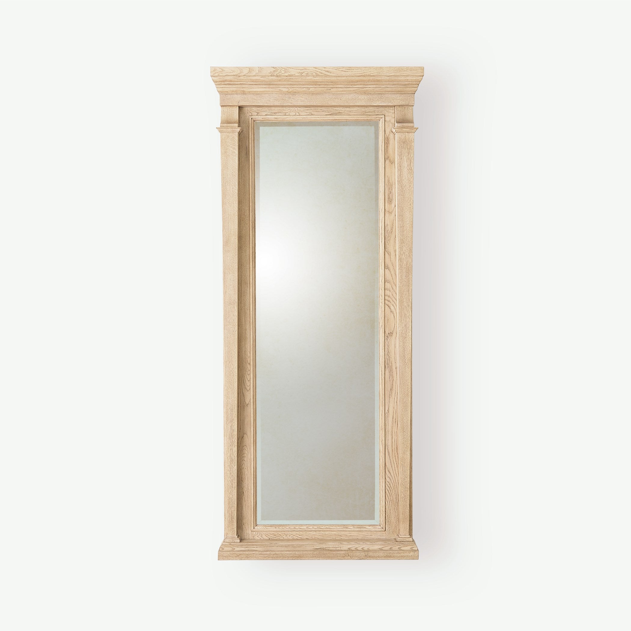 Global Views Josephine Floor Mirror-Bleached Oak