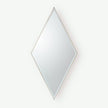 Global Views Elongated Diamond Mirror Brass