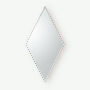 Global Views Elongated Diamond Mirror Brass