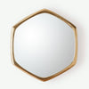 Global Views Hexagon Mirror-Gold