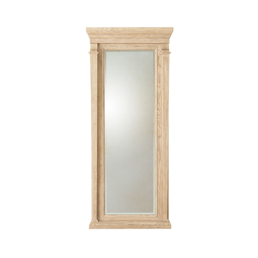 Global Views Josephine Floor Mirror-Bleached Oak