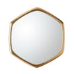 Global Views Hexagon Mirror-Gold