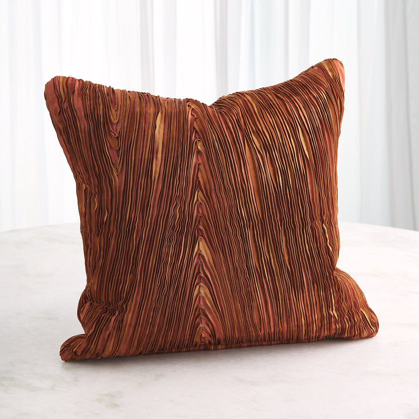 Global Views Ribbon Pillow Rust