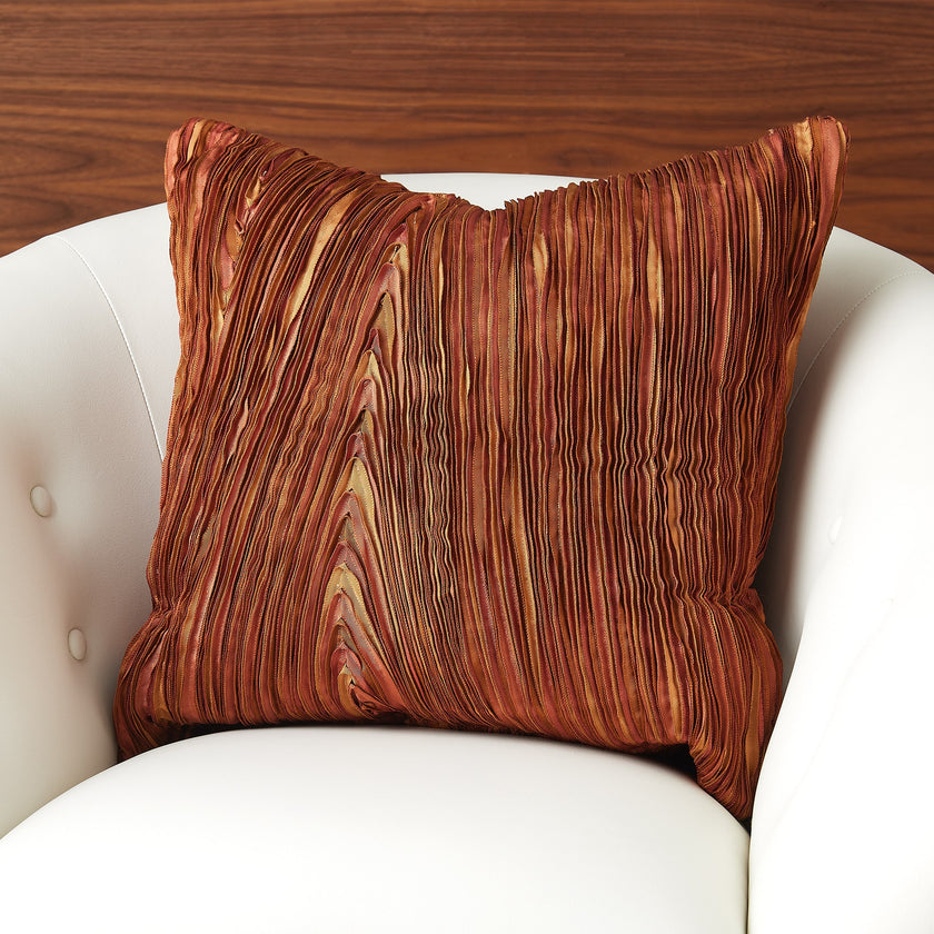 Global Views Ribbon Pillow Rust