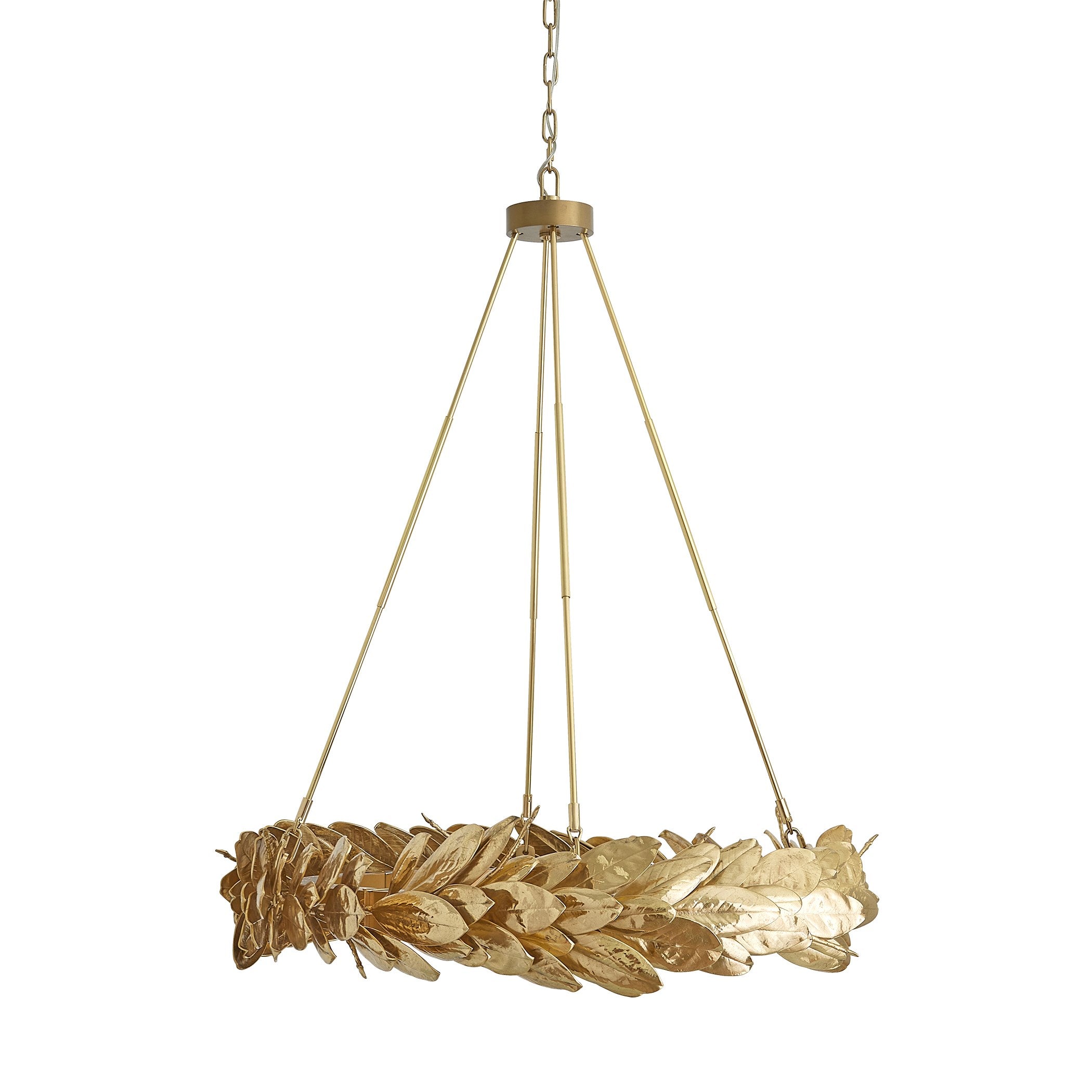 Global Views Laurel Chandelier-Brass
