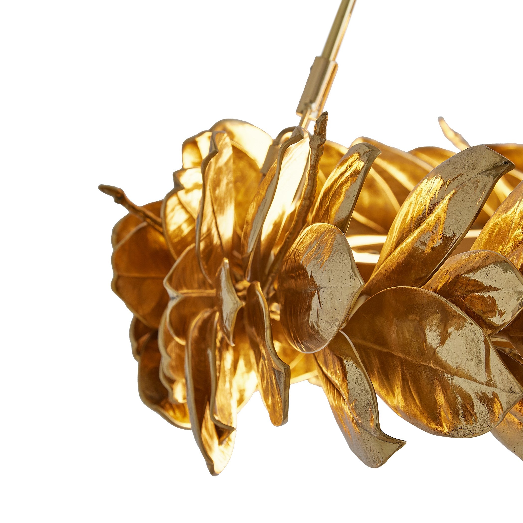 Global Views Laurel Chandelier-Brass
