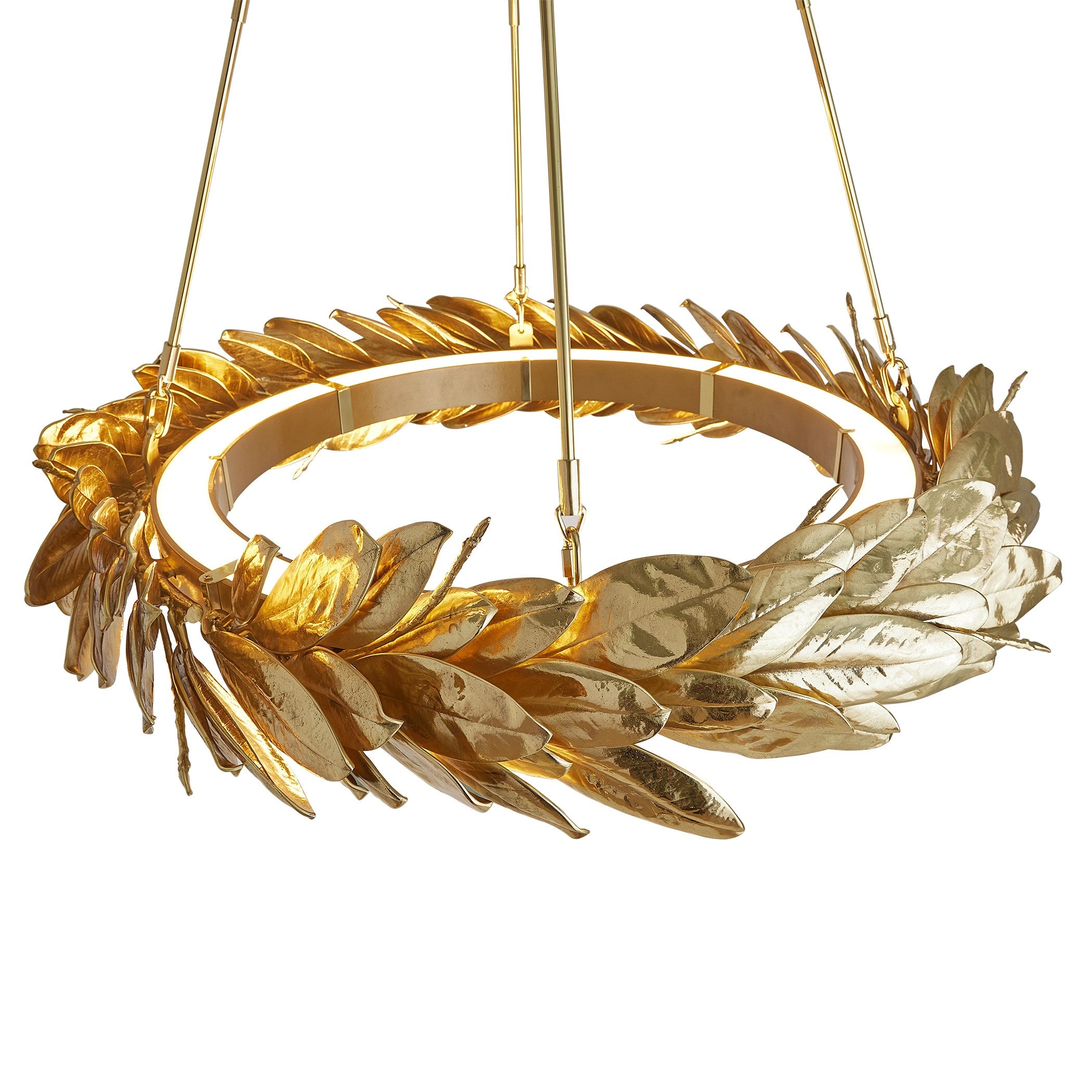 Global Views Laurel Chandelier-Brass