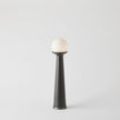 Global Views Alabaster Bulb Tower Lamp-Black