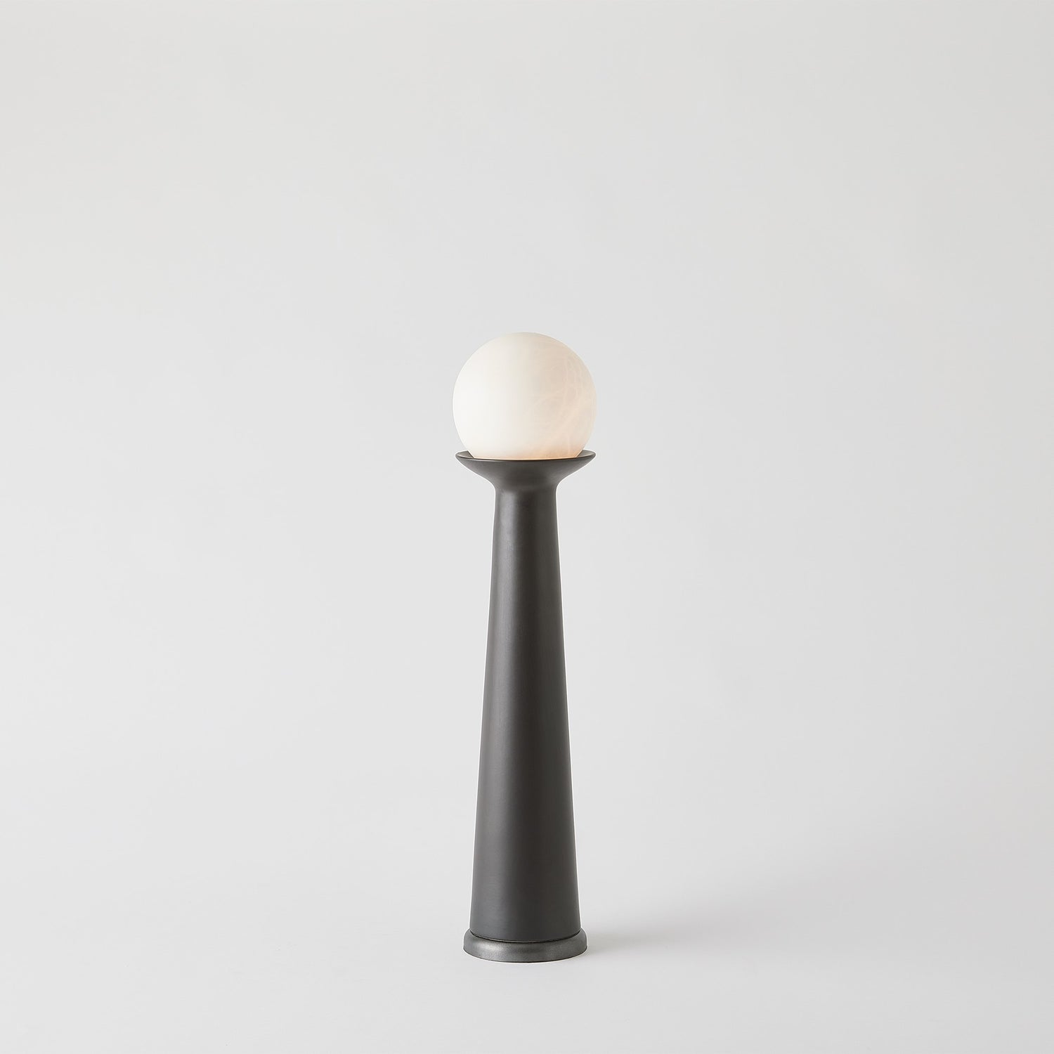 Global Views Alabaster Bulb Tower Lamp-Black