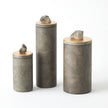 Global Views Quarry Jar Grey/Gold Leaf