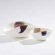 Global Views Mirabelle Bowl Ivory/Plum