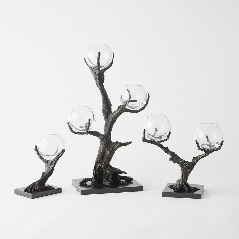 Global Views Monterey Vase Holder Natural Iron