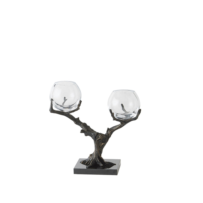 Global Views Monterey Vase Holder Natural Iron