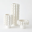Global Views Frilled Bowl Matte White