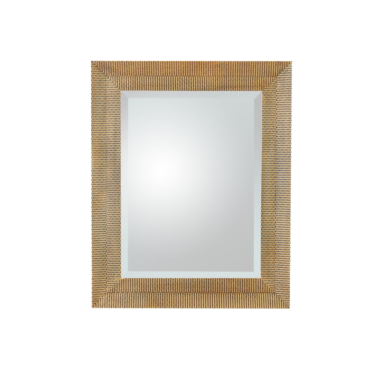 Global Views Delicate Basketweave Mirror-Gold