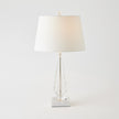 Global Views Tapered Crystal Lamp w/Marble Base