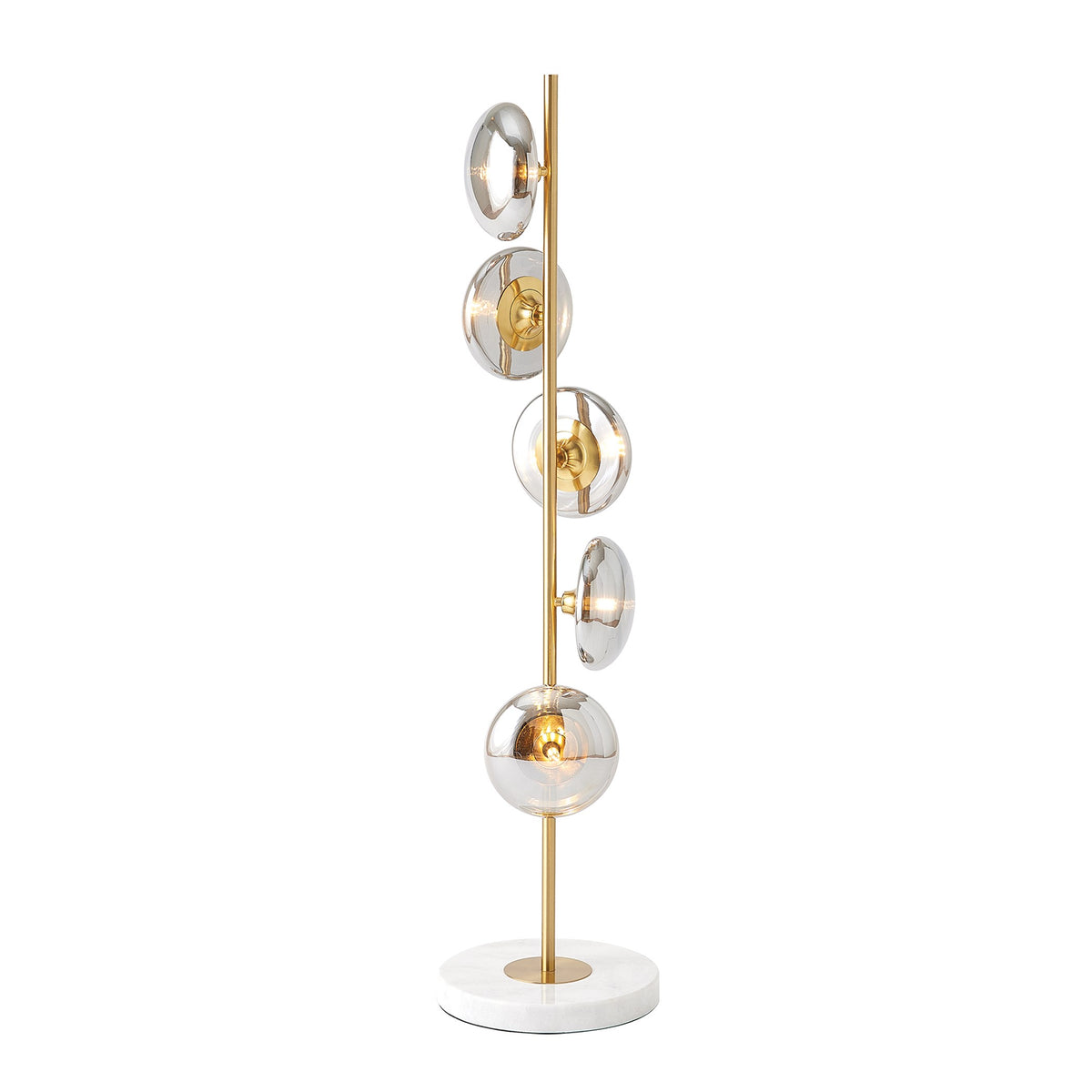 Global Views Stellar Floor Lamp-Smoke/Brass