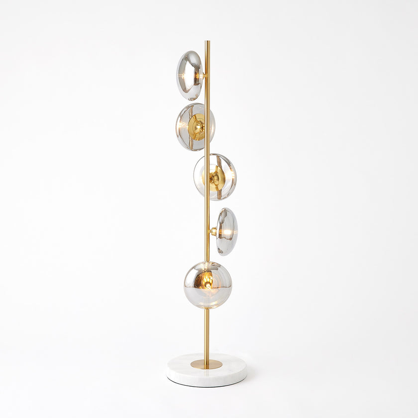Global Views Stellar Floor Lamp-Smoke/Brass