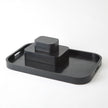 Global Views Super Ellipse Boxes and Tray Black