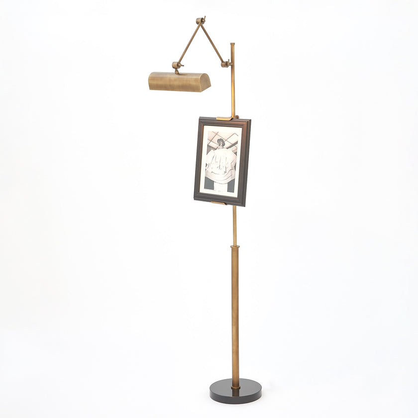 Global Views Display Floor Lamp-Brass