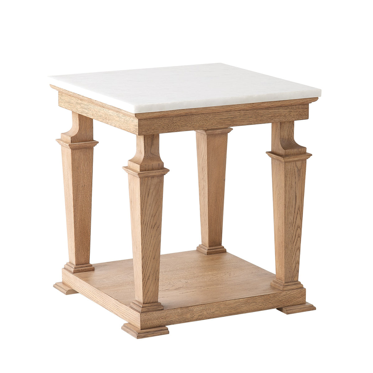 Global Views Josephine Side Table-Bleached Oak