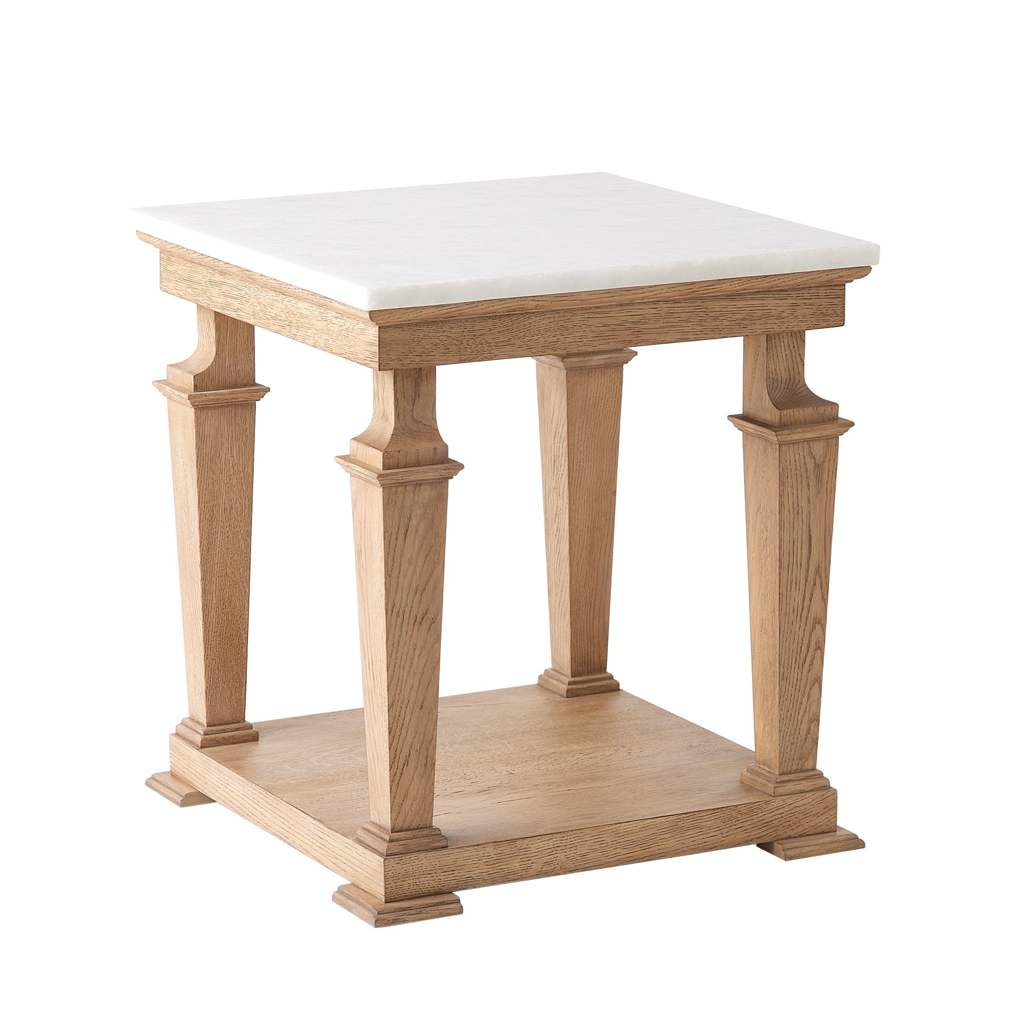 Global Views Josephine Side Table-Bleached Oak