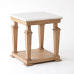 Global Views Josephine Side Table-Bleached Oak