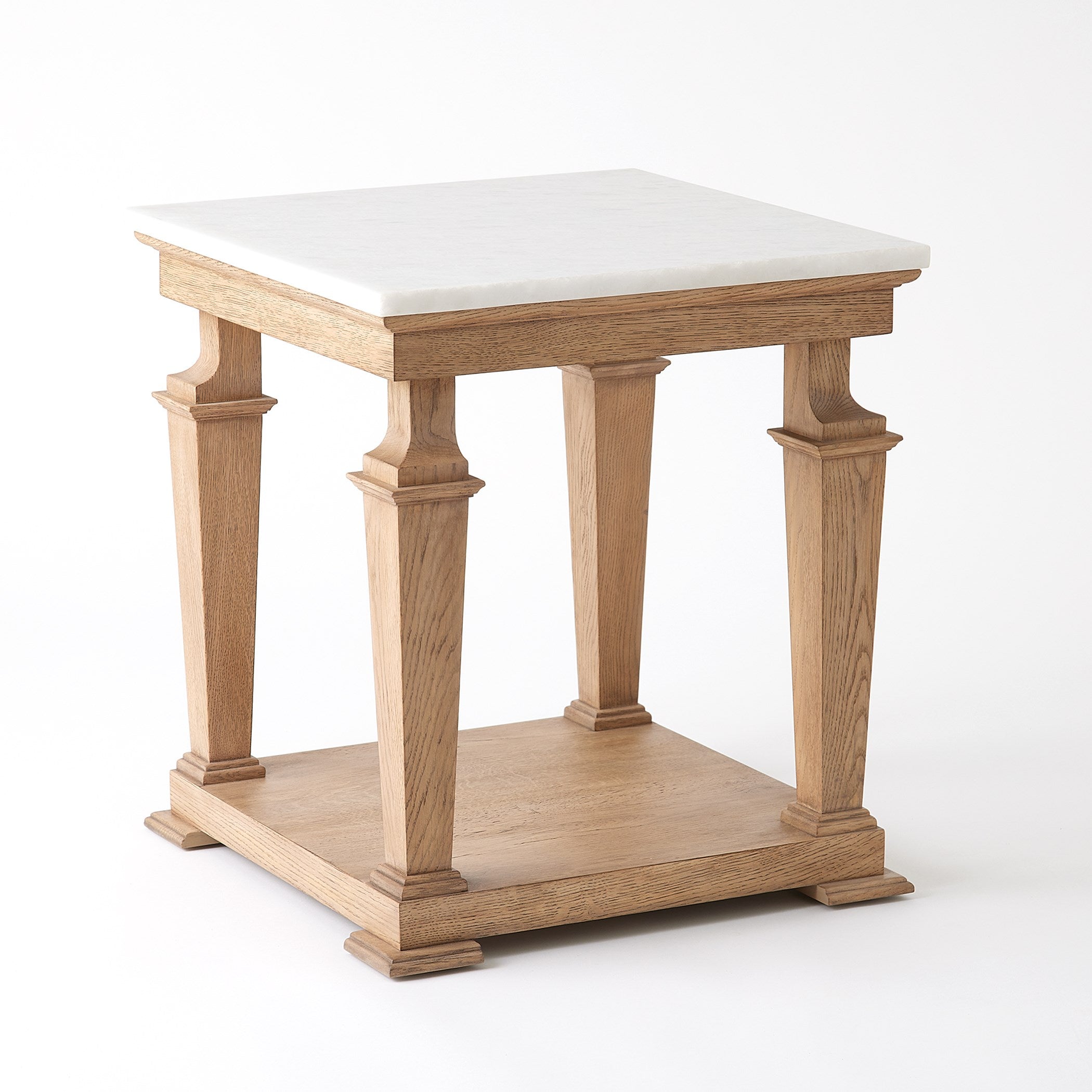 Global Views Josephine Side Table-Bleached Oak