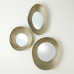 Global Views Saturn Mirror-Antique Gold-Med