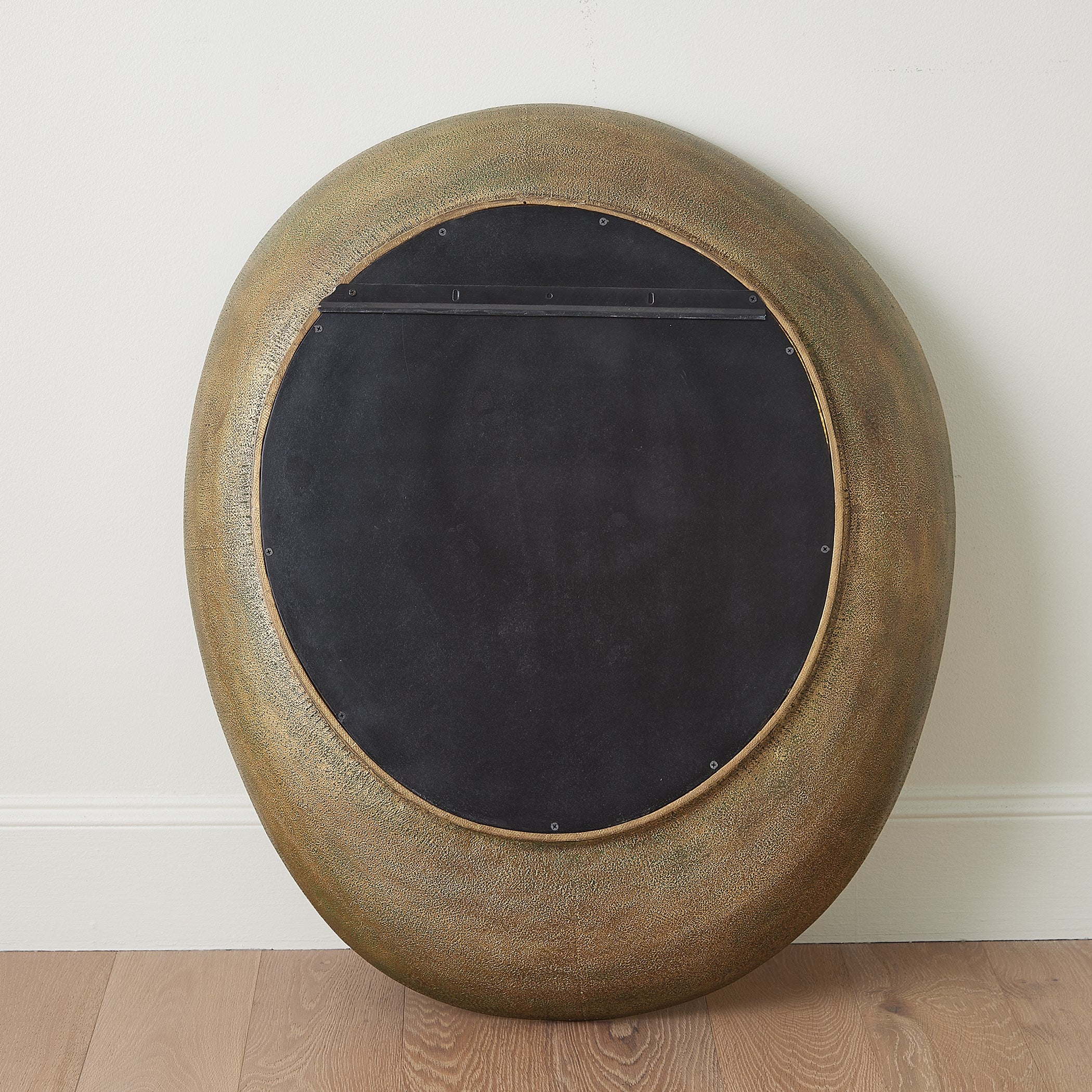 Global Views Saturn Mirror-Antique Gold-Lg