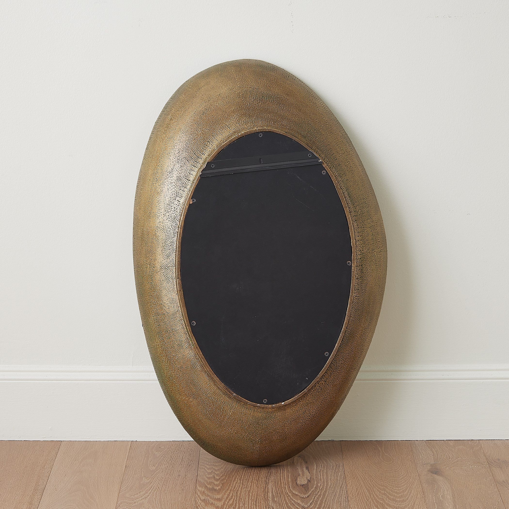 Global Views Saturn Mirror-Antique Gold-Med