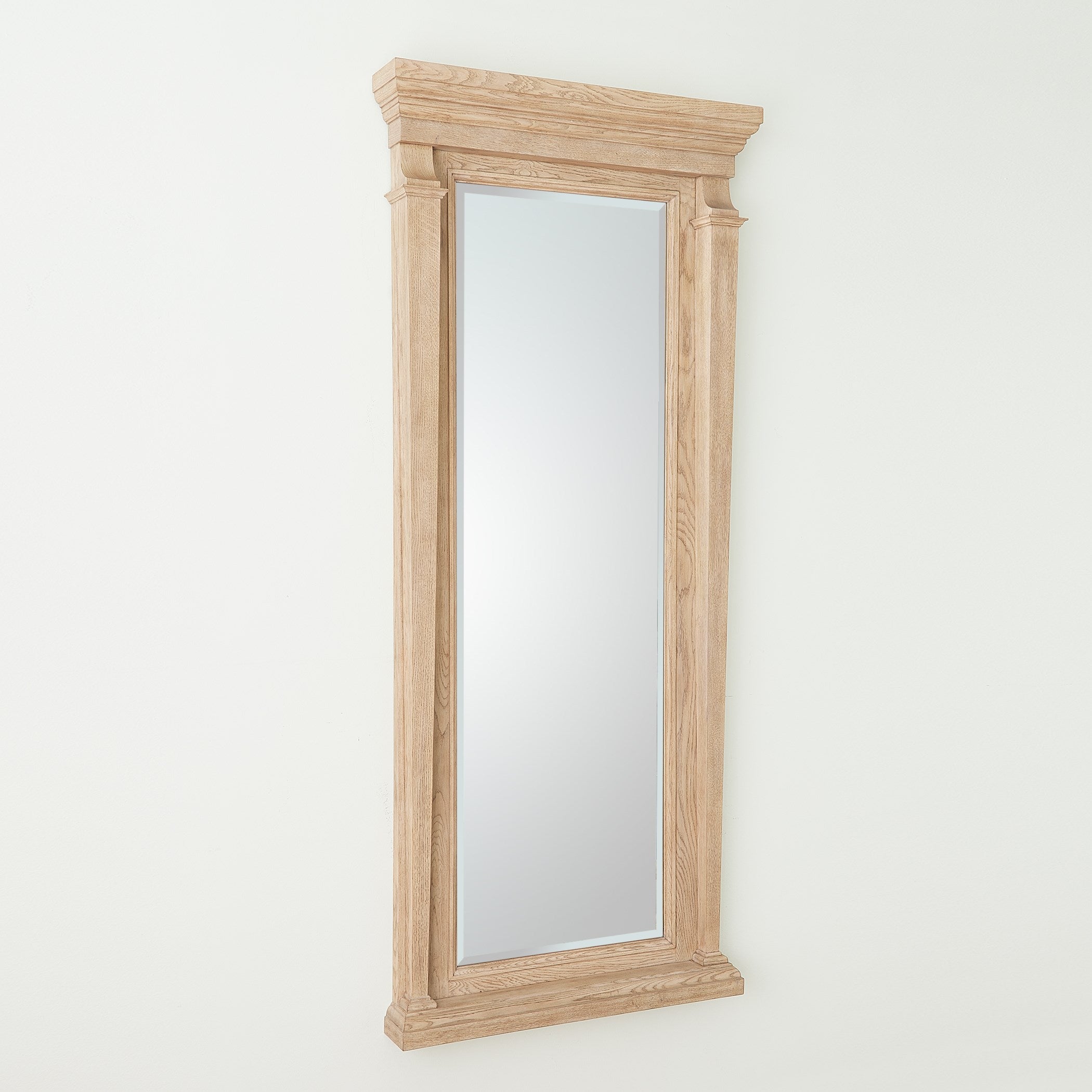 Global Views Josephine Floor Mirror-Bleached Oak