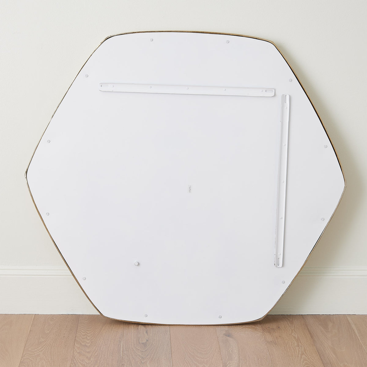 Global Views Hexagon Mirror-Gold