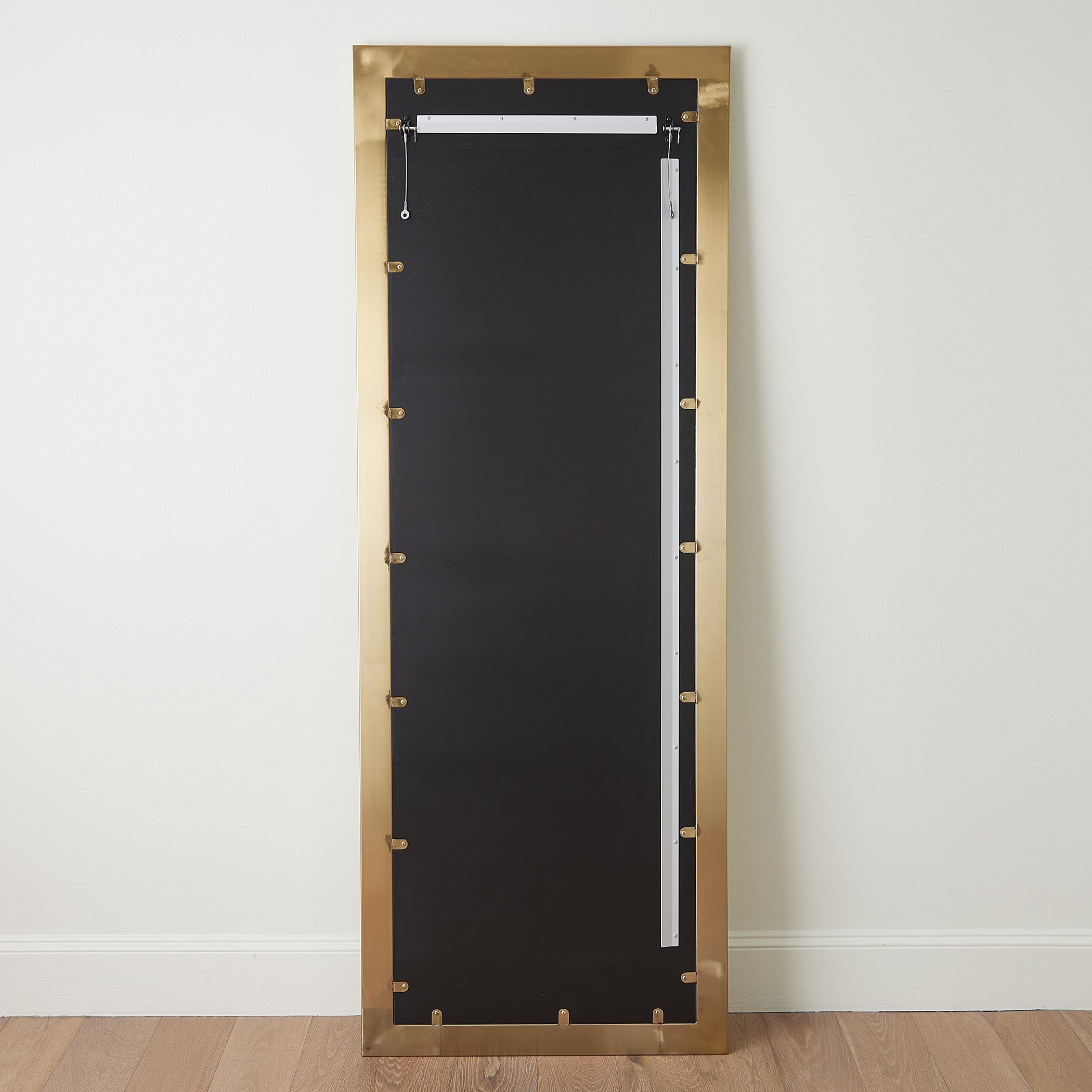 Global Views Bennett Floor Mirror-Brass