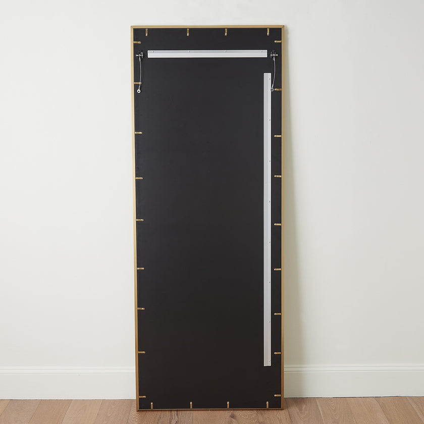 Global Views Reeves Floor Mirror-Brass