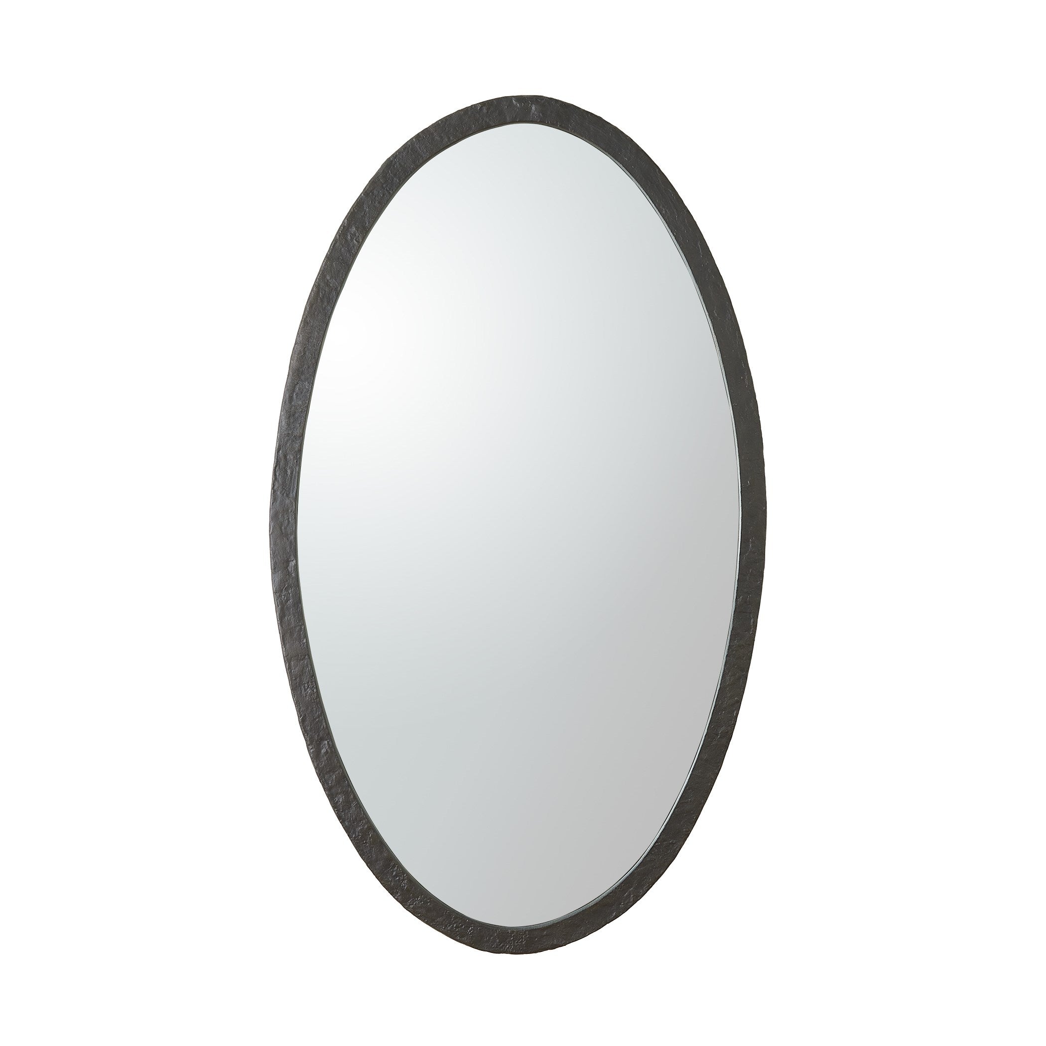 Global Views Oval Mirror Forged Iron