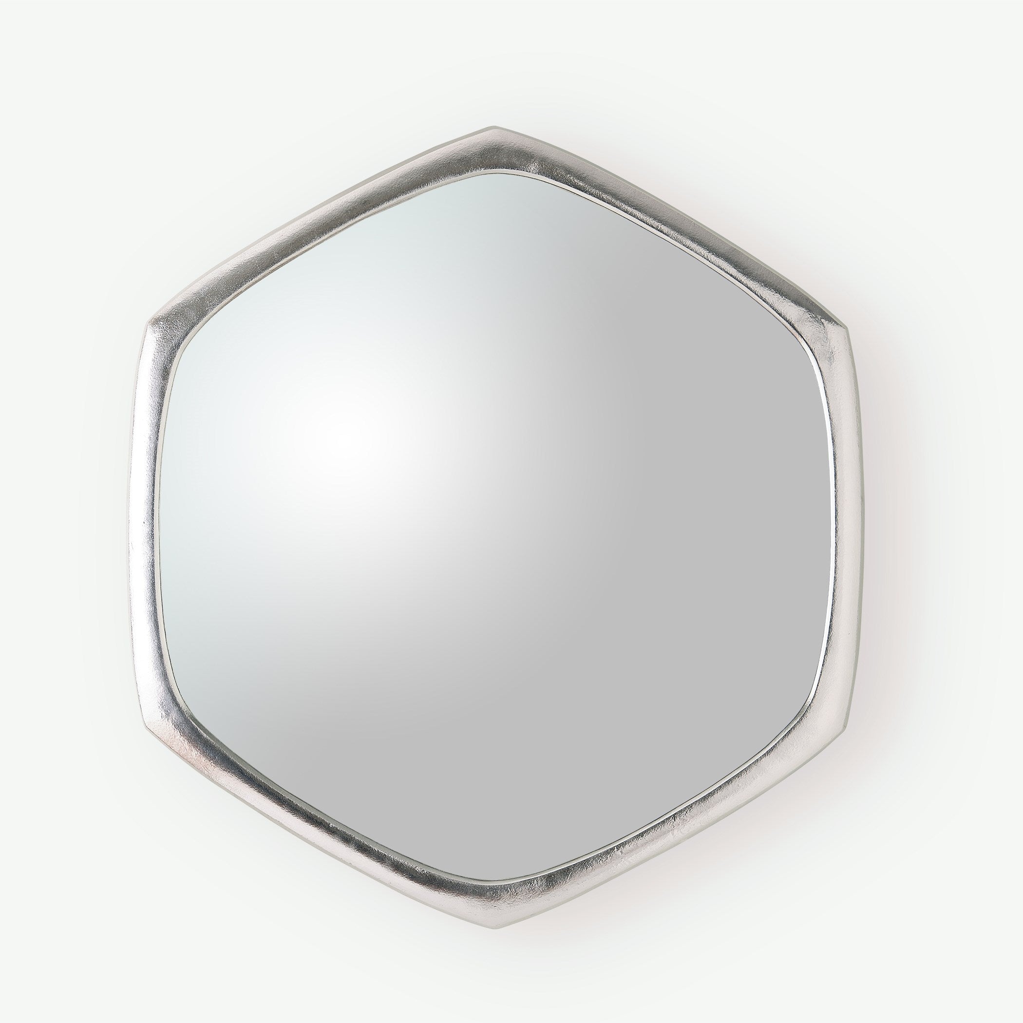 Global Views Hexagon Mirror Nickel
