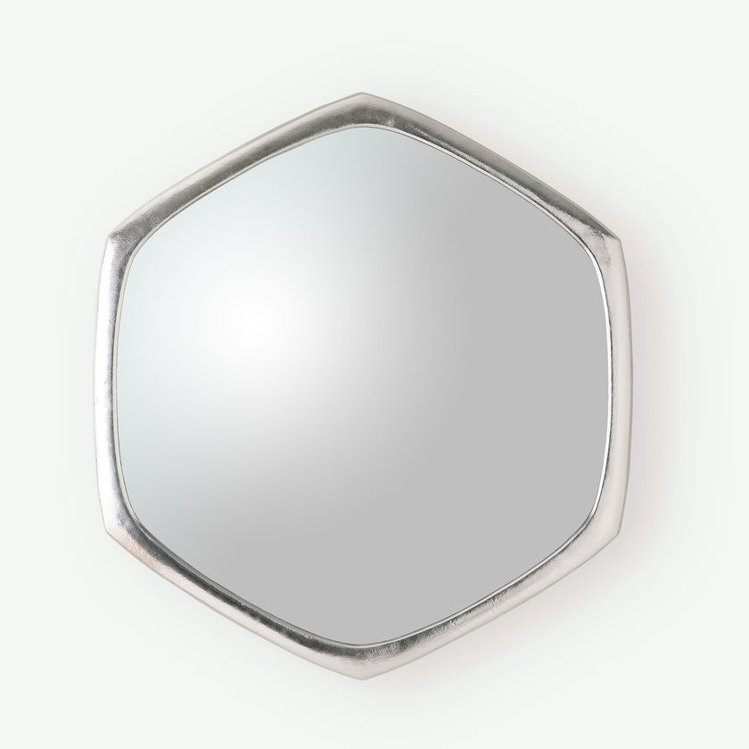 Global Views Hexagon Mirror Nickel