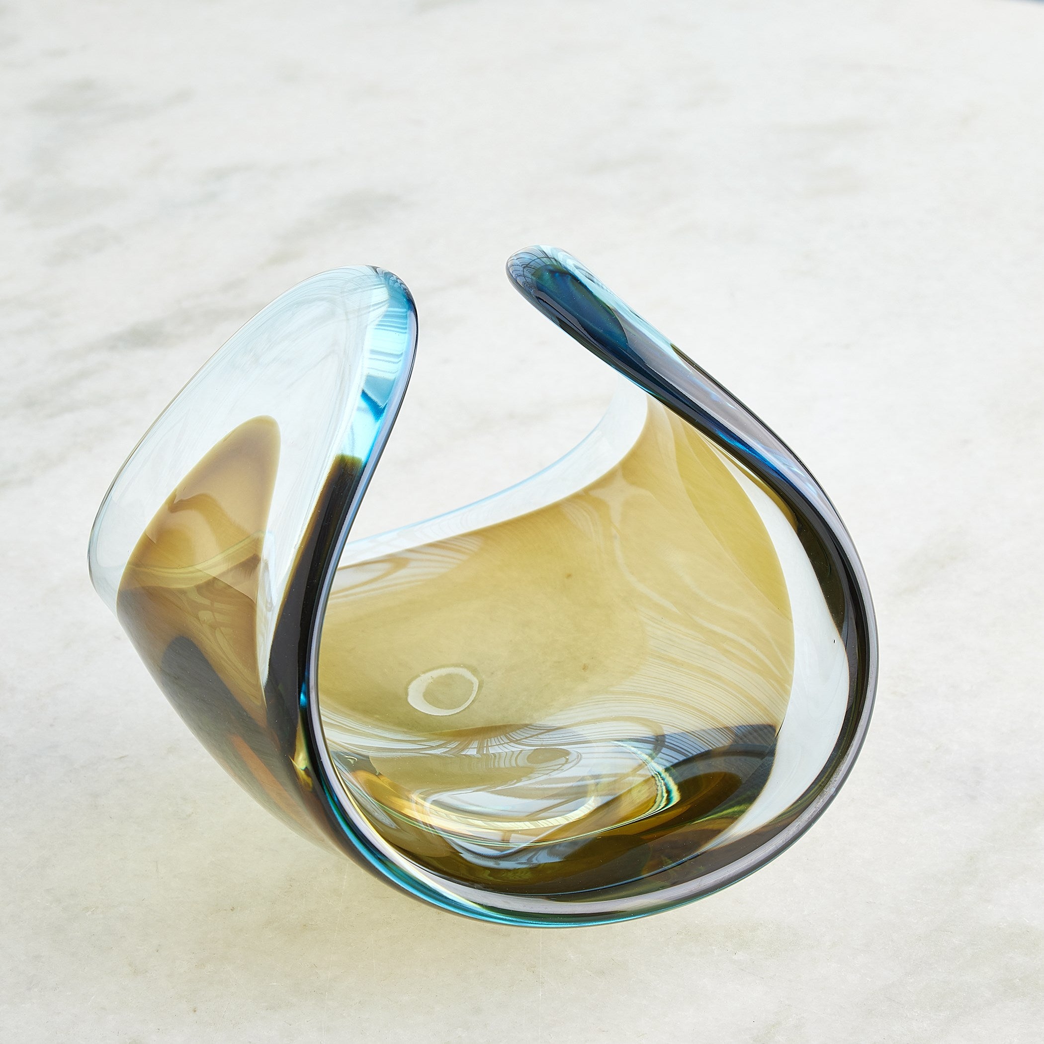 Global Views Turquoise/Beige Bowl