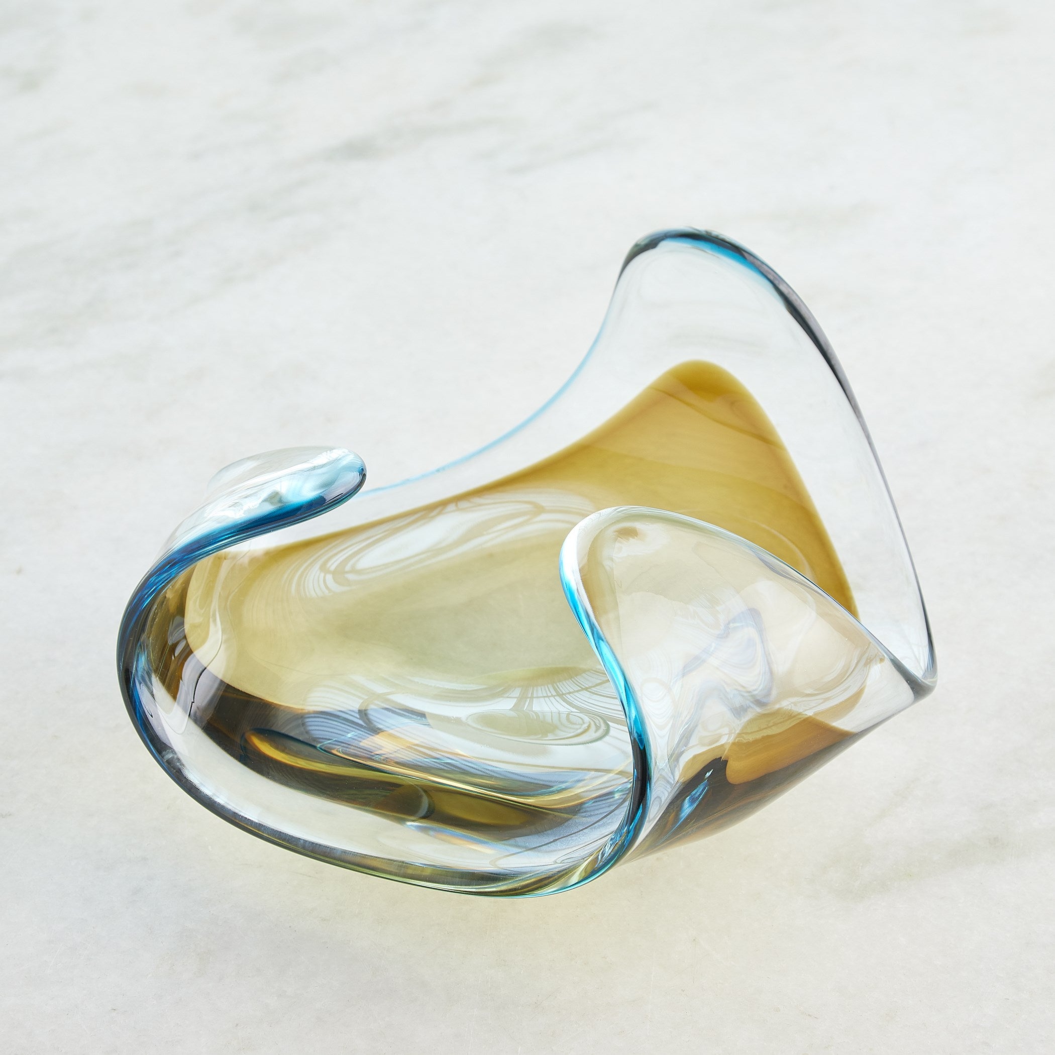 Global Views Turquoise/Beige Bowl
