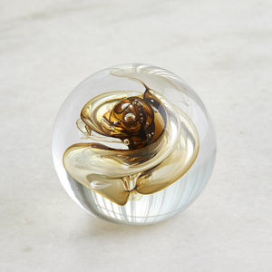 Global Views Swirl Paperweight Moss Green