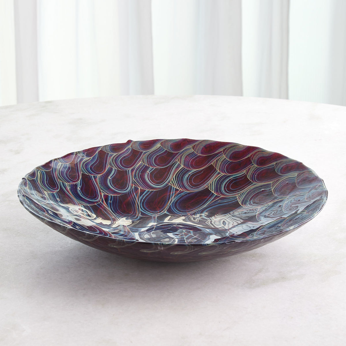 Global Views Kaleidoscope Centerpiece Plum