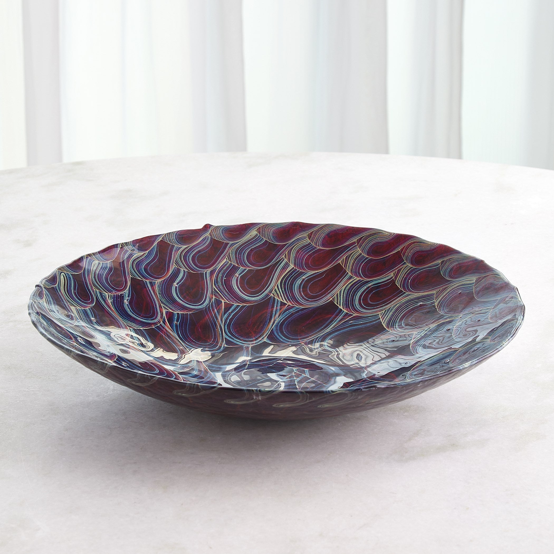 Global Views Kaleidoscope Centerpiece Plum