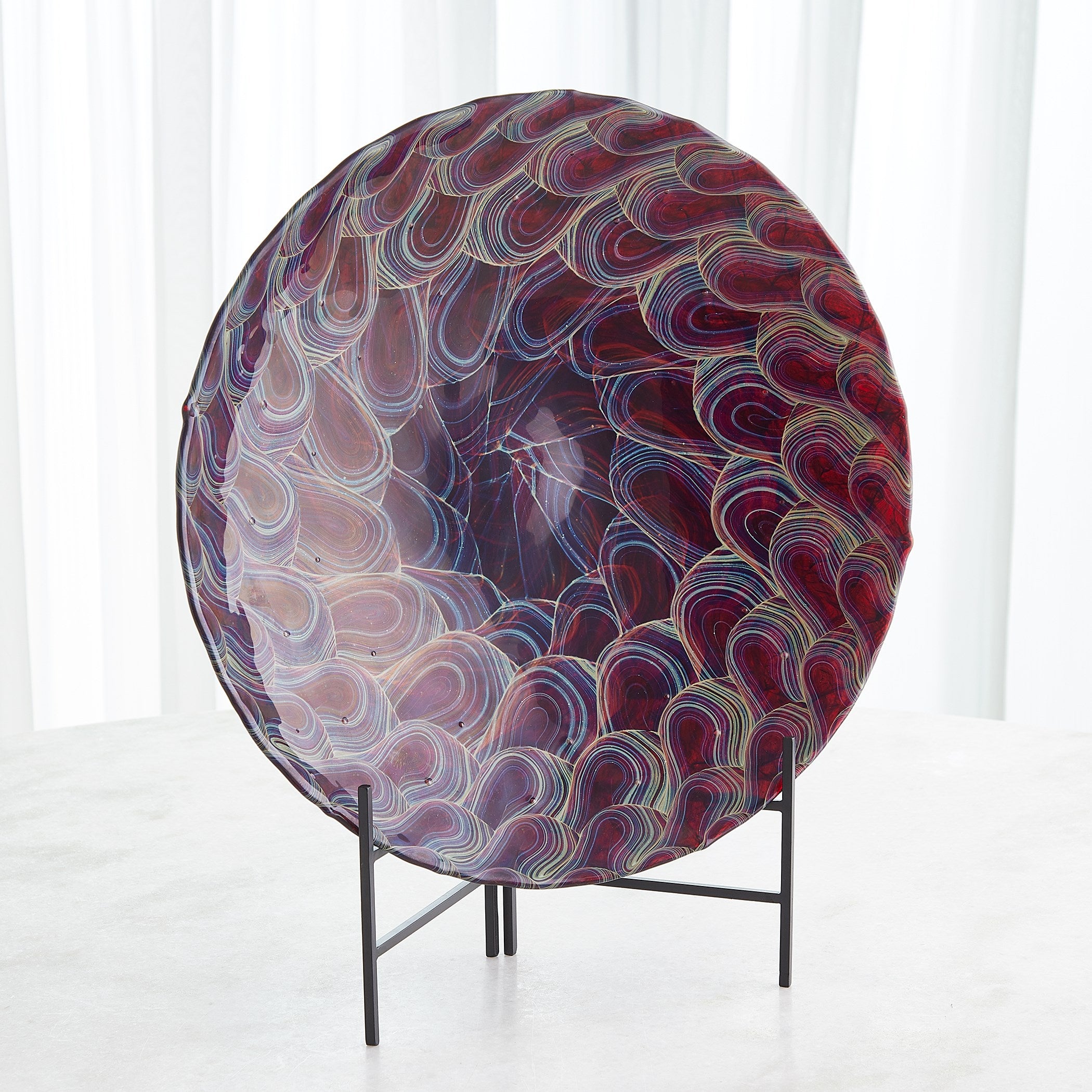 Global Views Kaleidoscope Centerpiece Plum