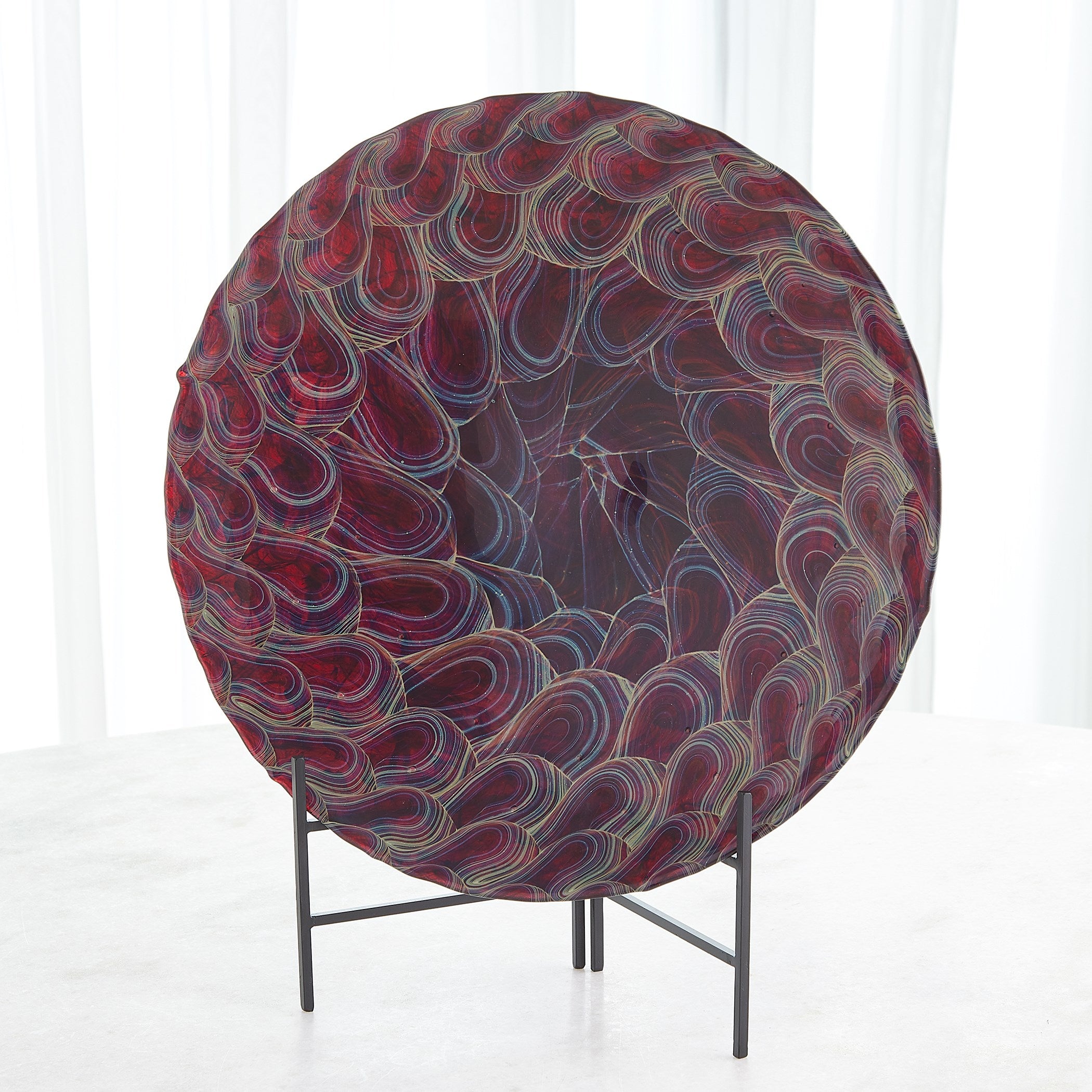 Global Views Kaleidoscope Centerpiece Plum