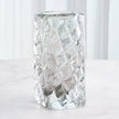 Global Views Quilted Vase-Grey-Tall